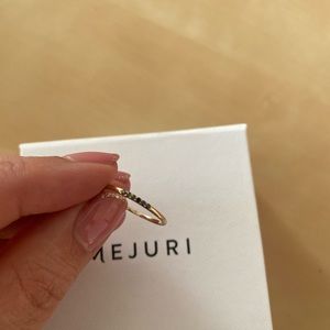 Mejuri black diamond line ring